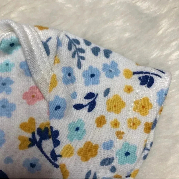 Gerber Onesie Diaper White / Pink / Blue /  Yellow Fliral Size Neworn - Picture 9 of 16